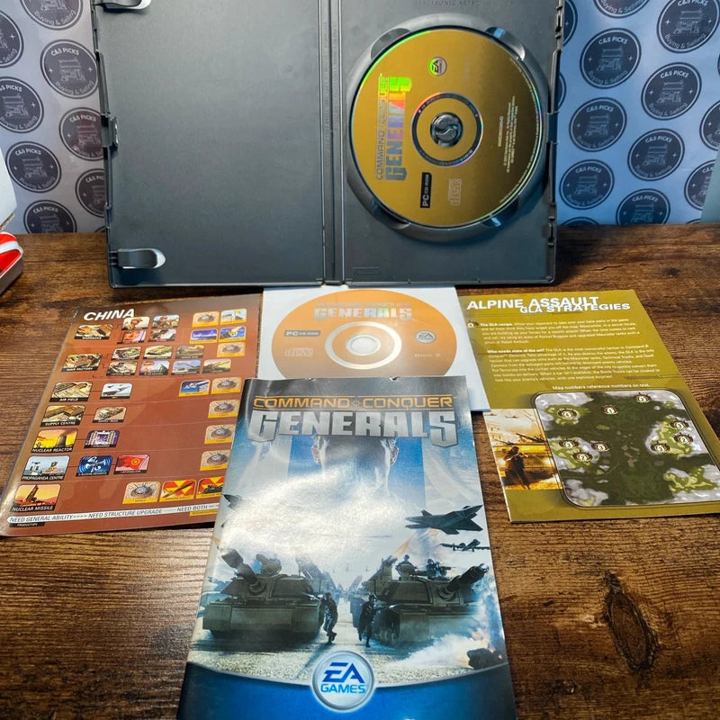 Command & Conquer: Generals (PC CD) strategy game 2 disc with manual