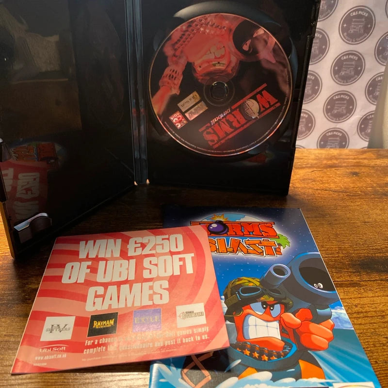 Worms Blast PC Game Ltd Edition inc Worms Pinball Ubisoft inc manual