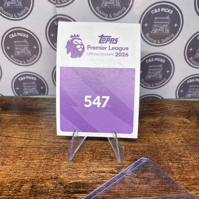 Topps Premier League stickers 2026 -Jorgen Strand Larsen Premier - No.547