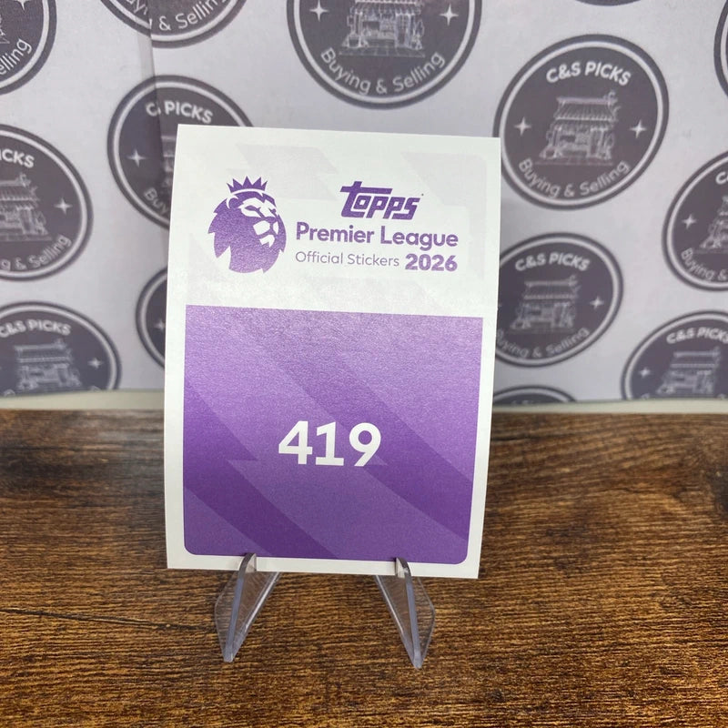 Topps Premier League stickers 2026 - Lewis Miley Newcastle - No.419