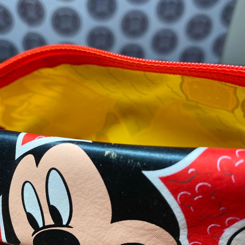 Vintage 90’s Disney Mickey Mouse & Donald Duck Pencil Case Makeup Bag Retro