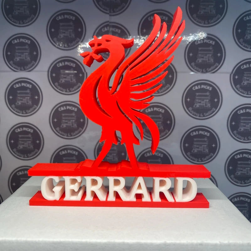 Steven Gerrard Liverpool FC Liverbird Ornament Sculpture Home Decor Fans Gift UK