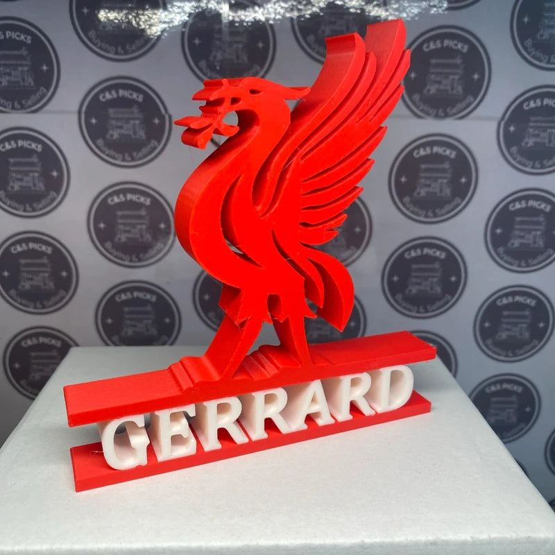 Steven Gerrard Liverpool FC Liverbird Ornament Sculpture Home Decor Fans Gift UK