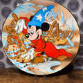 Vintage Disney Mickey Mouse Fantasia Plate. Cartoon Classic Collectible w/ stand