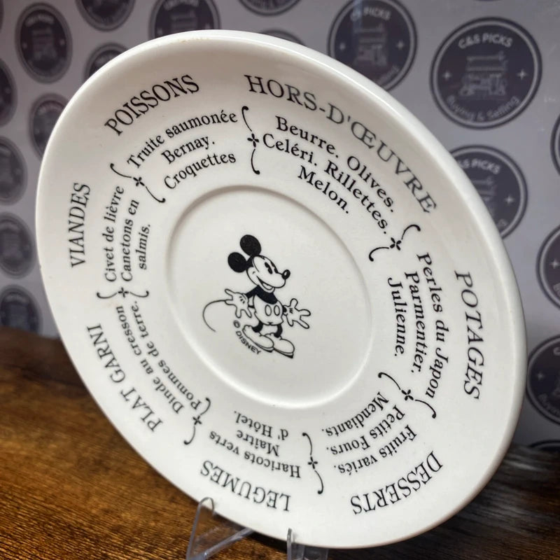 Vintage Mickey Mouse Staffordshire Saucer Plate Collectible Disney England Retro