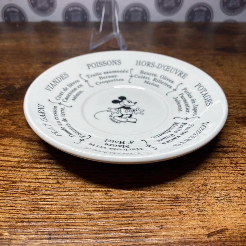 Vintage Mickey Mouse Staffordshire Saucer Plate Collectible Disney England Retro