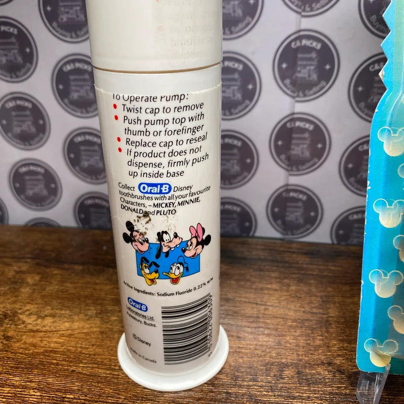 Vintage Disney Mickey Mouse Toothbrush & Oral B Toothpaste Collectible Dentist