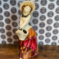 Vintage Lady In Dress Cermaic Vase Pedralba-Valencia Hand Painted Spain Pottery