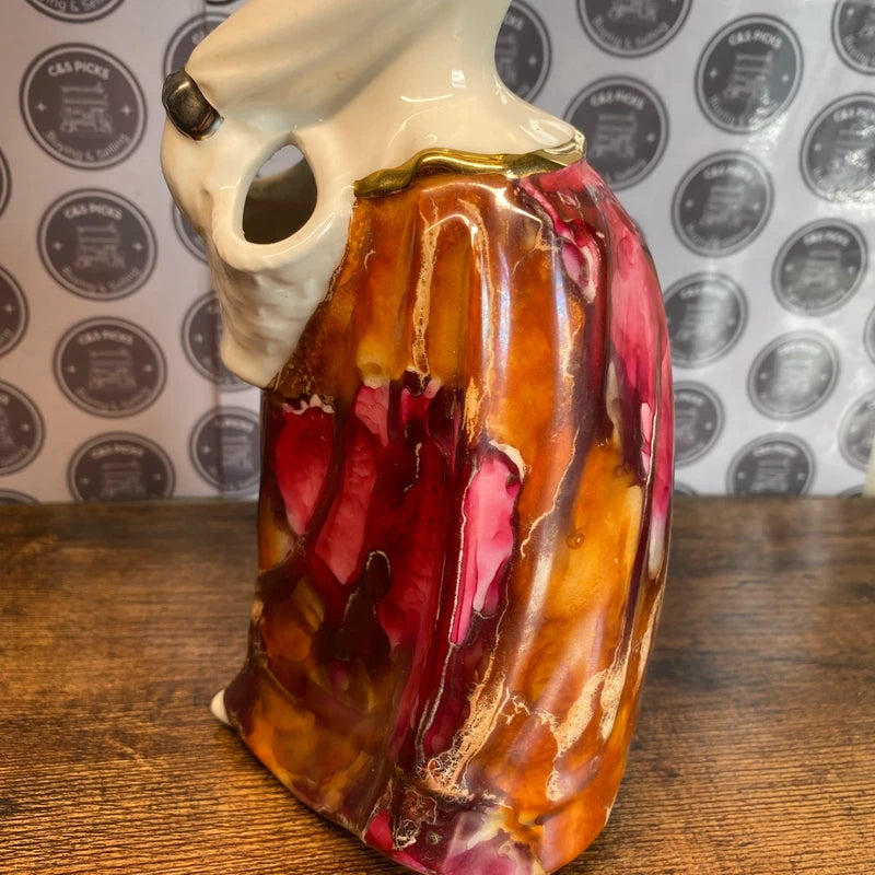 Vintage Lady In Dress Cermaic Vase Pedralba-Valencia Hand Painted Spain Pottery