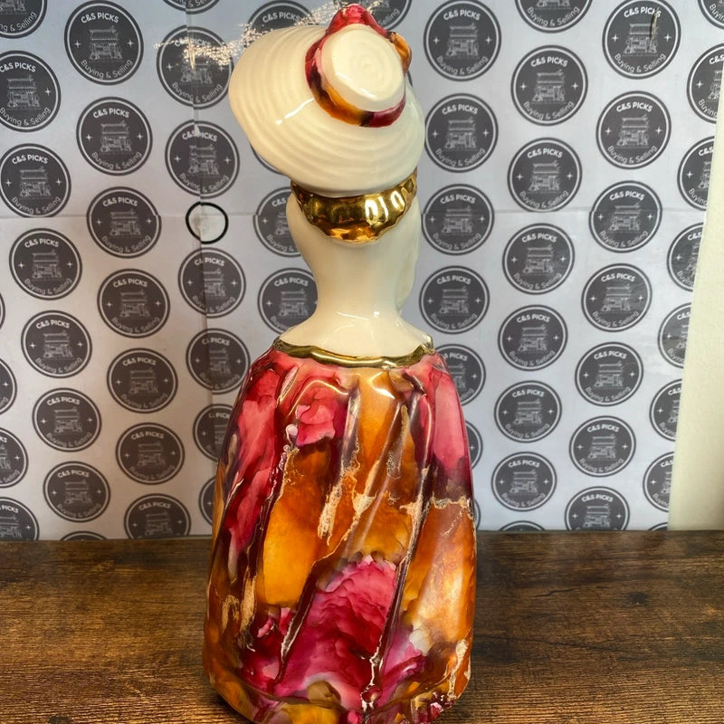 Vintage Lady In Dress Cermaic Vase Pedralba-Valencia Hand Painted Spain Pottery