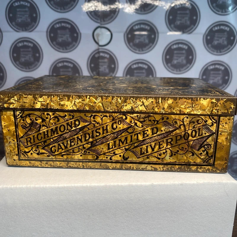 Pioneer Brand Golden Flake Tobacco Tin c.1900 Richmond Cavendish Limited rare