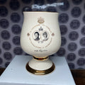 Vintage Pottery Prince Charles & Princess Diana Gold Plated Wedding Goblet Royal