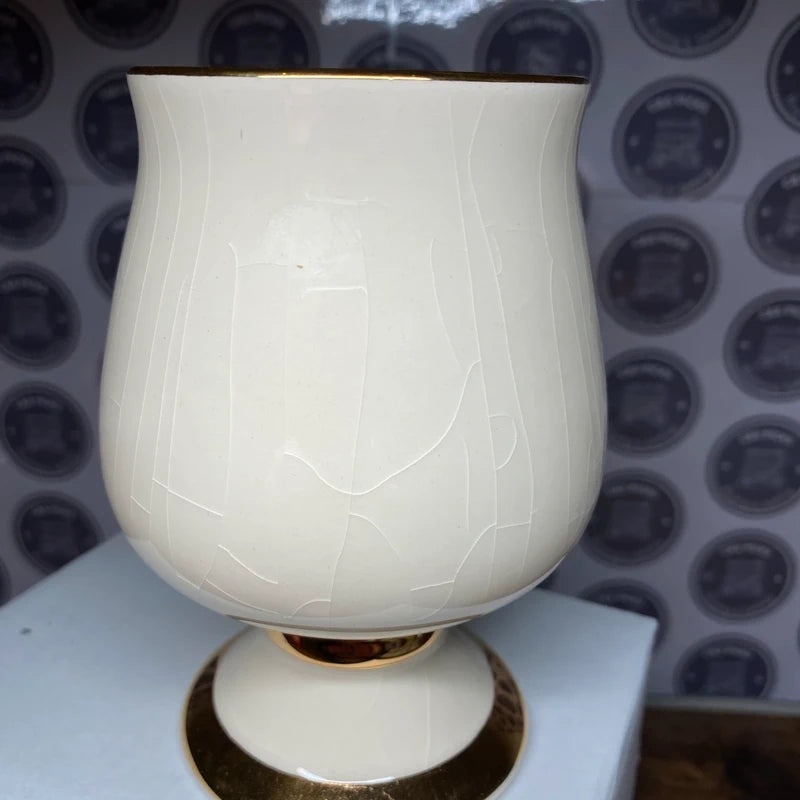 Vintage Pottery Prince Charles & Princess Diana Gold Plated Wedding Goblet Royal