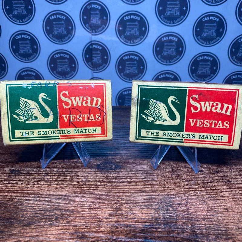 Vintage bundle Collectible Swan Vestas Match Box with cards British trees rare