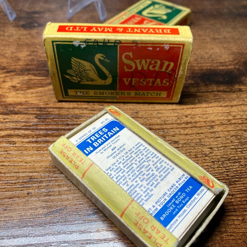 Vintage bundle Collectible Swan Vestas Match Box with cards British trees rare