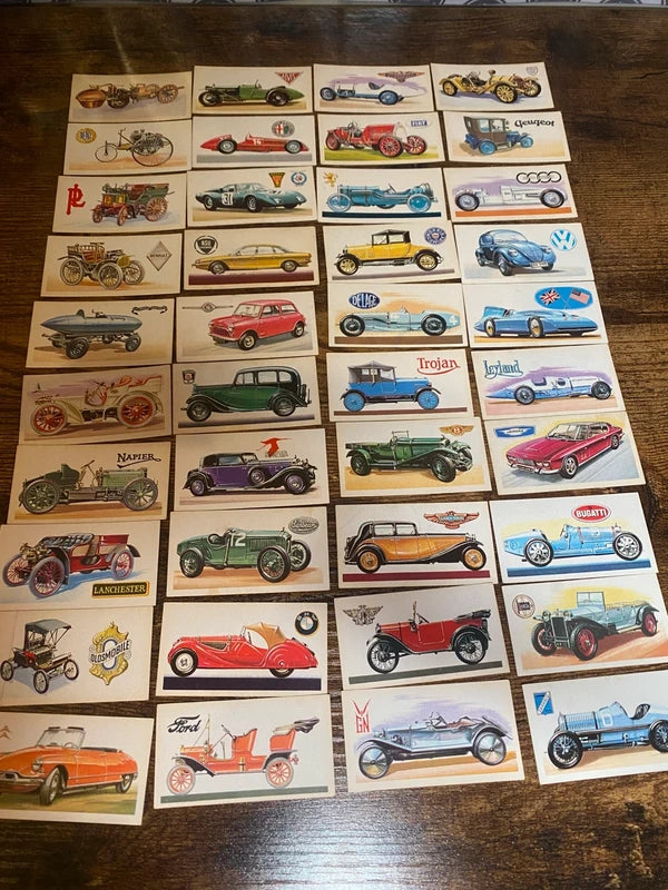Vintage 1960’s Cards History of The Motor Car Collectible Man Cave Automotive