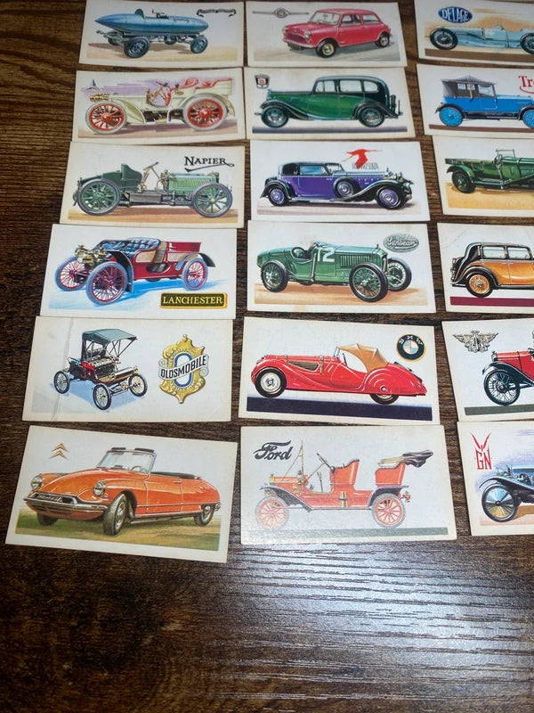 Vintage 1960’s Cards History of The Motor Car Collectible Man Cave Automotive