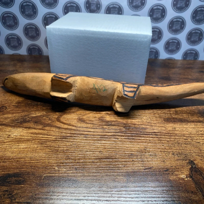 Vintage Salamander Lizard Amphibian Carving Folk Art Hand Carved Wooden Reptile