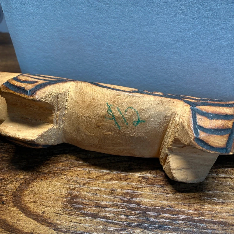 Vintage Salamander Lizard Amphibian Carving Folk Art Hand Carved Wooden Reptile