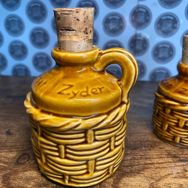 Vintage Devon Pottery Zummerset Zyder Cider Flagon Bundle X3 Man Cave Home Bar