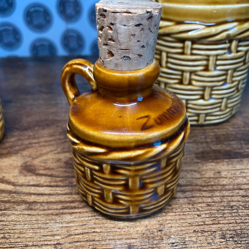 Vintage Devon Pottery Zummerset Zyder Cider Flagon Bundle X3 Man Cave Home Bar