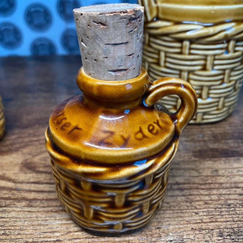 Vintage Devon Pottery Zummerset Zyder Cider Flagon Bundle X3 Man Cave Home Bar