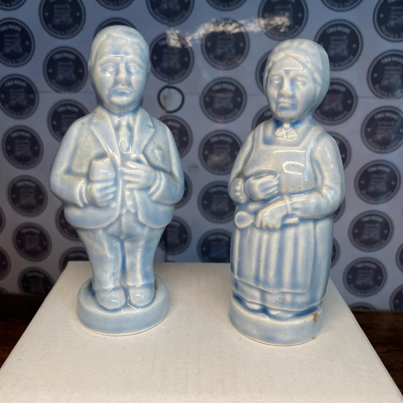 Vintage Double Sided Novelty Ceramic Salt and Pepper Shakers Home Decor Retro UK