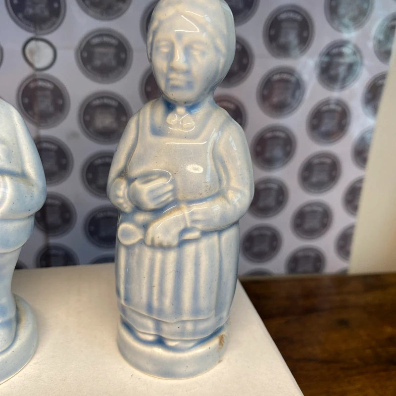 Vintage Double Sided Novelty Ceramic Salt and Pepper Shakers Home Decor Retro UK