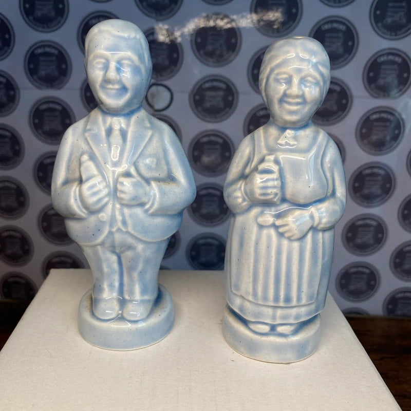 Vintage Double Sided Novelty Ceramic Salt and Pepper Shakers Home Decor Retro UK