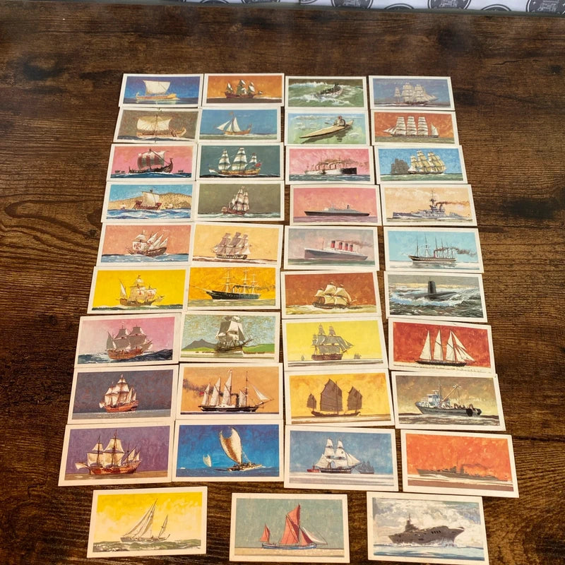 Vintage 70’s The Sags of Ships Collectible Cards Set 39 Cards Boats Sailing Ship