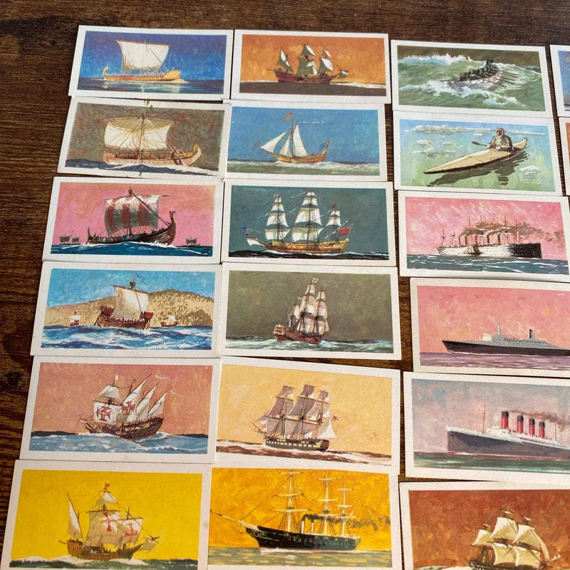 Vintage 70’s The Sags of Ships Collectible Cards Set 39 Cards Boats Sailing Ship