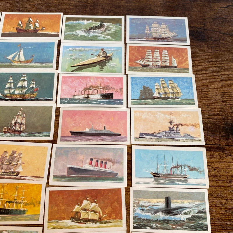 Vintage 70’s The Sags of Ships Collectible Cards Set 39 Cards Boats Sailing Ship