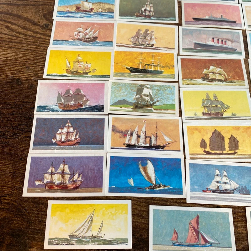 Vintage 70’s The Sags of Ships Collectible Cards Set 39 Cards Boats Sailing Ship