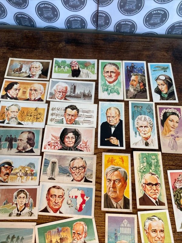Vintage 1960’s Card Set Collection of Famous People Rare Home Decor Memorabilia