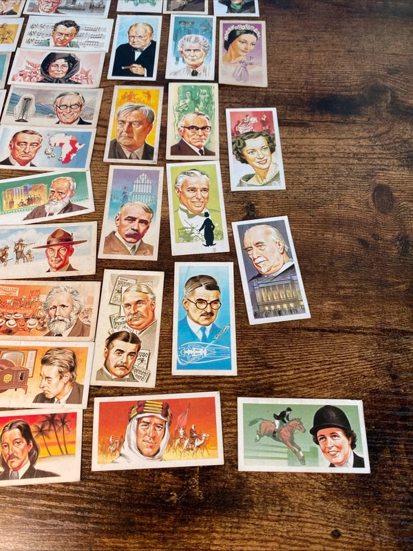 Vintage 1960’s Card Set Collection of Famous People Rare Home Decor Memorabilia