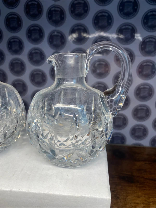 Pair of Vintage Cut Glass Oil / Vinegar Bottles Pourer Collectible Home Decor X2