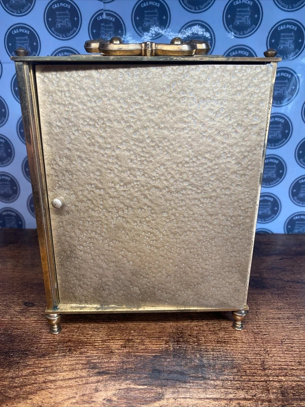 German Acctim Portable Carriage Clock Vintage Silver Gold Tone Untested Repairs