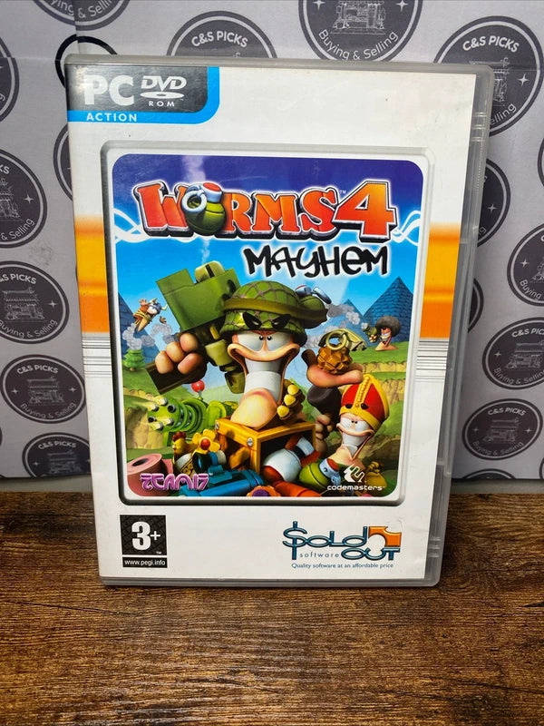 Worms 4 Mayhem PC Video Game Complete Edition Sold Out Software Retro Gaming CD