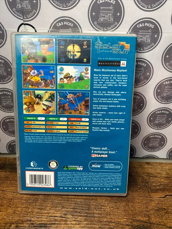 Worms 4 Mayhem PC Video Game Complete Edition Sold Out Software Retro Gaming CD