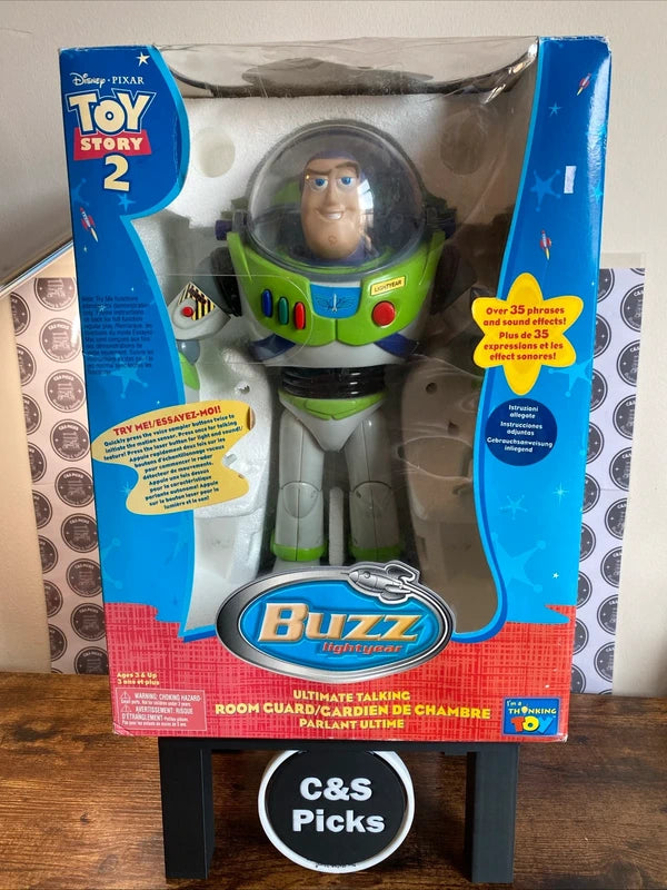 Buzz Lightyear Toy Story 2 Thinkway Ultimate Talking Room Guard Vintage Toy Rare