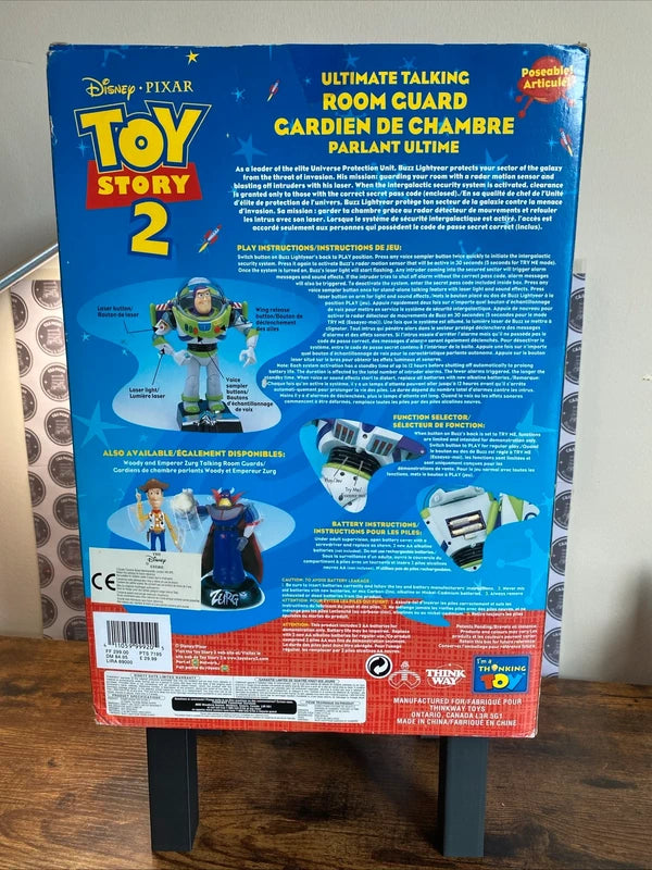 Buzz Lightyear Toy Story 2 Thinkway Ultimate Talking Room Guard Vintage Toy Rare