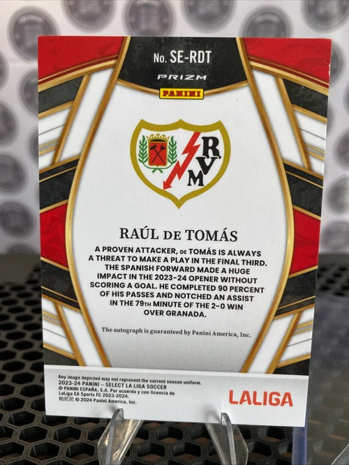 2023-24 Panini Select La Liga Raul de Tomas Select Auto Signatures #SE-RDT Rayo