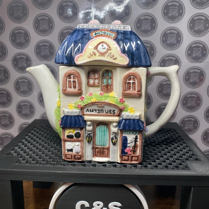 Vintage Leonardo Antique Shop Ceramic Collectible Display Teapot quirky decor