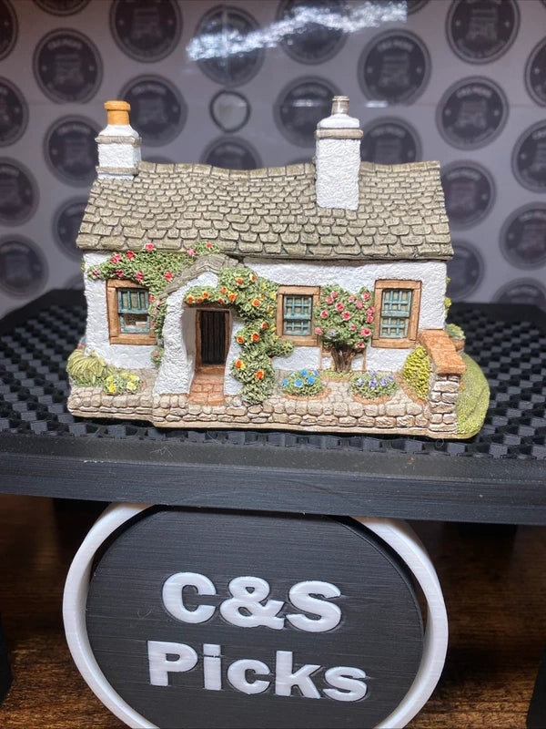 Vintage Lillput Lane Rose Cottage Miniature Ornament Collectable 1991 Decor Rare