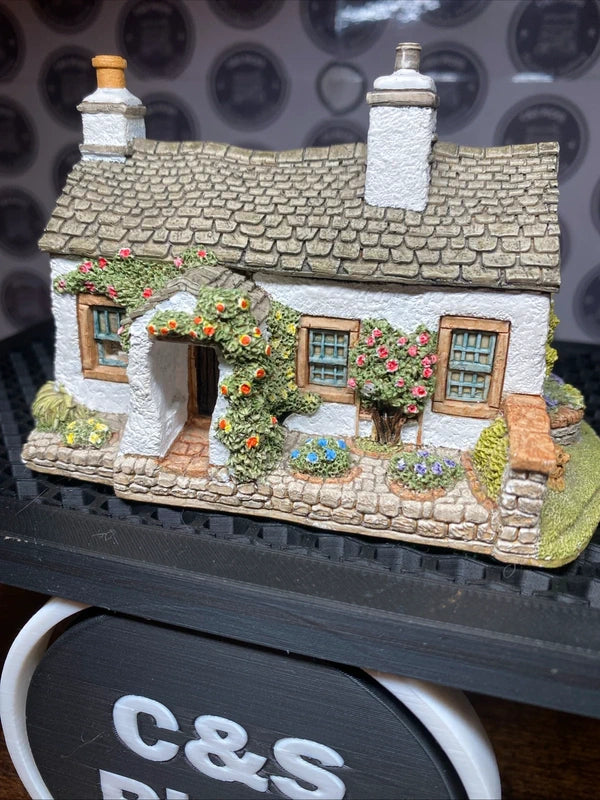 Vintage Lillput Lane Rose Cottage Miniature Ornament Collectable 1991 Decor Rare