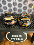 Vintage Greek Solid Perfume Bottle Scent Pot Hand Painted Enamel Bundle Sealed