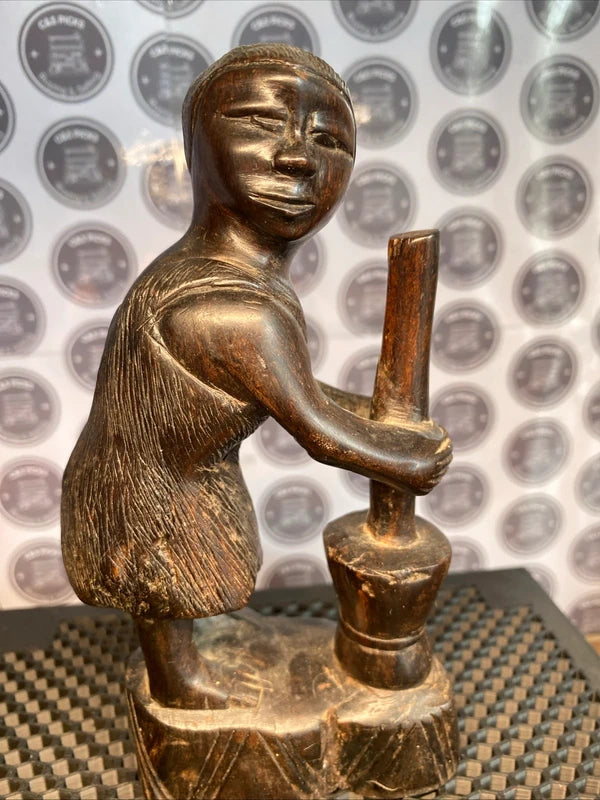 Hand Carved African Style Wooden Female Figure Sculpture Tribal Decor Rare