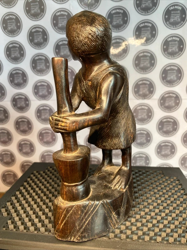 Hand Carved African Style Wooden Female Figure Sculpture Tribal Decor Rare