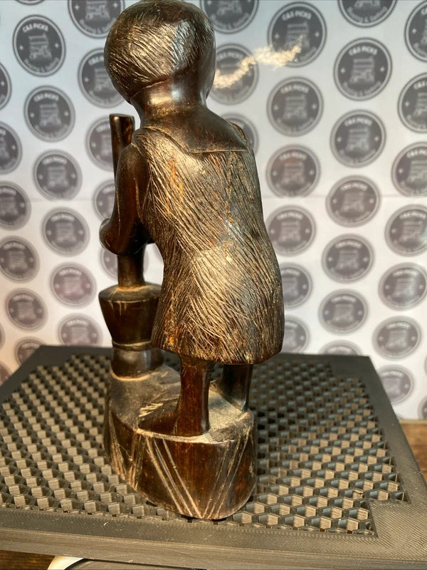 Hand Carved African Style Wooden Female Figure Sculpture Tribal Decor Rare