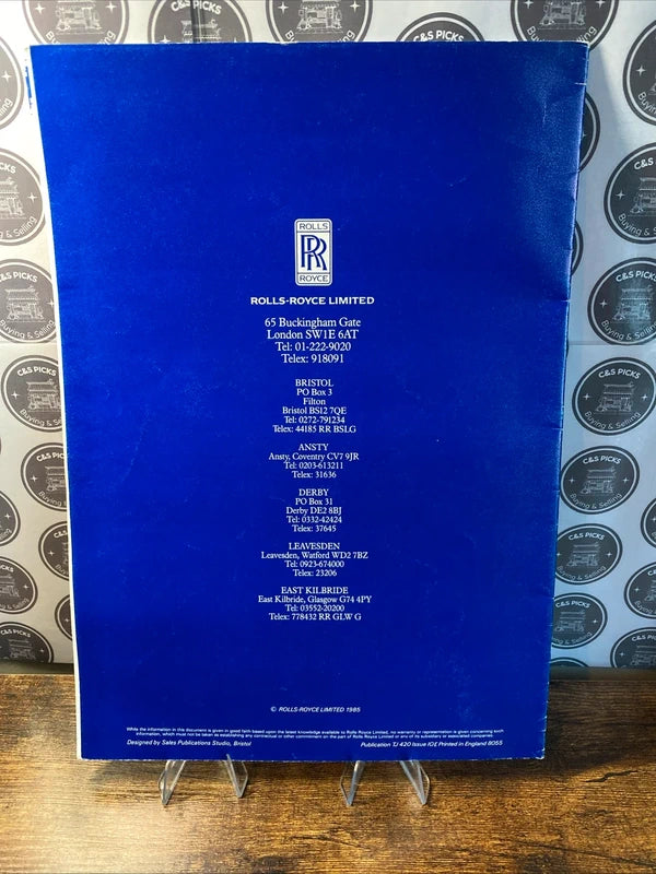 Vintage Rolls Rocye Power for Air Sea & Land 1985 Rare Publicity Brochure Advert